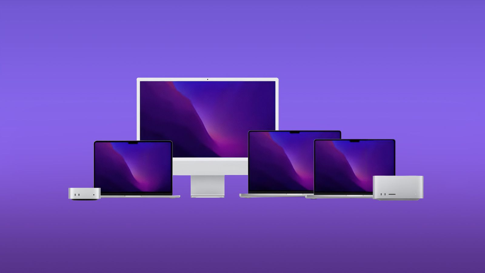 apple-السيليكون-macتشكيلة 2024 المميزة باللون الأرجواني macOS 16